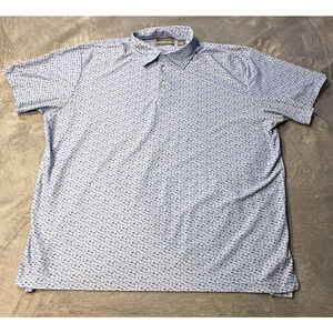 Daniel Cremieux Signature Collection Men's Polo Umbrella Blue Print XL